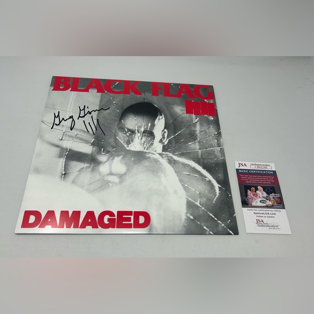 Greg Ginn of‎ Black Flag signed Damaged Album JSA COA